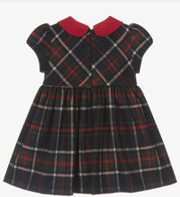 Load image into Gallery viewer, PATACHOU Girls Navy Blue Tartan Smocked Dress
