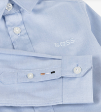 Load image into Gallery viewer, HUGO BOSS Boys Blue Oxford Cotton Shirt
