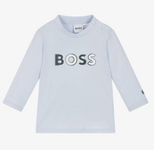 Load image into Gallery viewer, HUGO BOSS Baby Boys Pale Blue Organic Cotton Top
