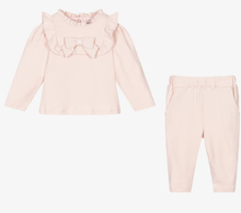 Load image into Gallery viewer, PATACHOU Girls Pink Cotton Jersey Trouser Set
