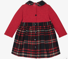 Load image into Gallery viewer, PATACHOU Baby Girls Red Knit Tartan Dress
