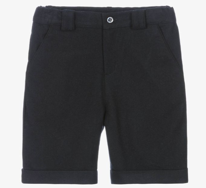 PATACHOU Boys Navy Blue Flannel Shorts