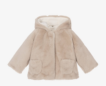 Load image into Gallery viewer, PATACHOU Baby Girls Beige Faux Fur Coat
