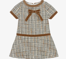 Load image into Gallery viewer, PATACHOU Girls Grey &amp; Gold Tweed Dress
