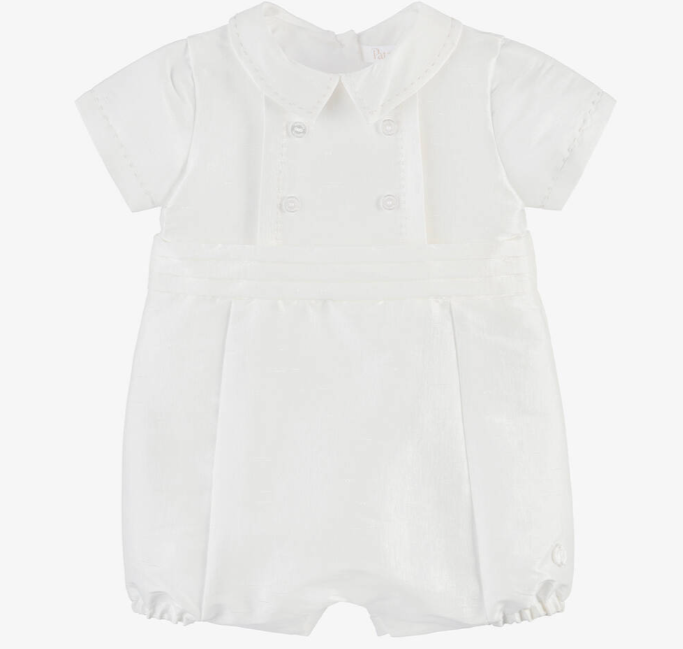 PATACHOU Baby Boys Ivory Satin Shortie