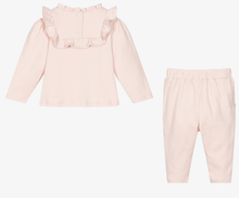 Load image into Gallery viewer, PATACHOU Girls Pink Cotton Jersey Trouser Set
