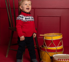 Load image into Gallery viewer, PATACHOU Boys Red Wool Knit Train Jumper
