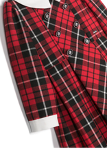 Load image into Gallery viewer, PATACHOU tartan-check double-breasted dress
