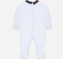 Load image into Gallery viewer, PATACHOU White velour babygrow
