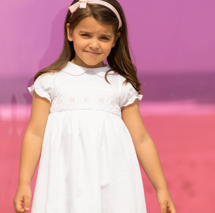 PATACHOU White dress made in cotton satin