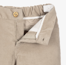 Load image into Gallery viewer, PAZ RODRIGUEZ Boys Cotton Corduroy Beige Trousers
