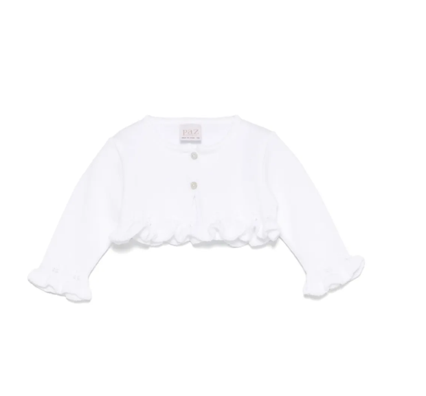 PAZ RODRIGUEZ WHITE COTTON CARDIGAN