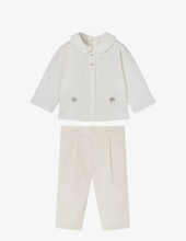 Load image into Gallery viewer, PAZ RODRIGUEZ lace-panel Peter Pan-collar trousers set (set of two)
