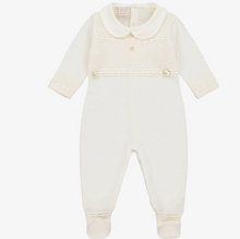 Load image into Gallery viewer, PAZ RODRIGUEZ Ivory Wool Knit Babygrow
