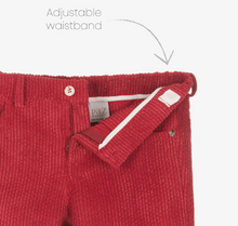 Load image into Gallery viewer, PAZ RODRGUEZ Red Corded Shorts
