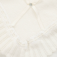 Load image into Gallery viewer, PAZ RODRIGUEZ Ivory Wool Knit Baby Shawl (106cm)
