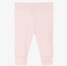 Load image into Gallery viewer, HUGO BOSS Girls Pink Organic Cotton Leggings
