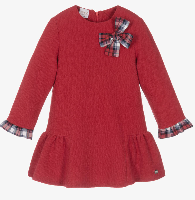 PAZ RODRIGUEZ Girls Red Cotton Jersey Dress