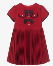 Load image into Gallery viewer, PATACHOU Girls Red Pleated Twill Dress
