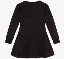 Load image into Gallery viewer, MICHAEL KORS Girls Black Cotton Jersey Skater Dress
