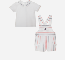 Load image into Gallery viewer, PATACHOU White striped baby boy set
