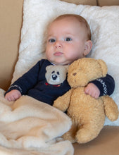 Load image into Gallery viewer, PATACHOU Baby Boys Blue Merino Wool &amp; Cashmere Knit Bear Romper
