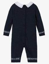 Load image into Gallery viewer, PATACHOU Baby Boys Blue Merino Wool &amp; Cashmere Knit Bear Romper
