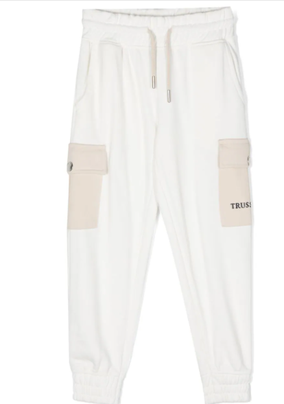 TRUSSARDI logo-embroidered cotton track pants