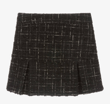 Load image into Gallery viewer, PATACHOU Girls Black Tweed Skirt
