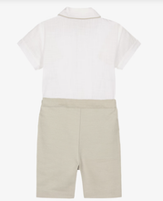Load image into Gallery viewer, PATACHOU Boys Ivory Shirt &amp; Beige Twill Shorts Set

