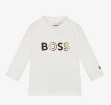 Load image into Gallery viewer, HUGO BOSS Baby Boys White Organic Cotton Top
