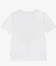 Load image into Gallery viewer, HUGO BOSS Boys White Stripe Logo Cotton T-Shirt
