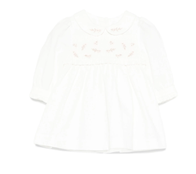 PATACHOU embroidered smocked dress