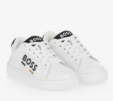 Load image into Gallery viewer, HUGOB BOSS White Leather Trainers
