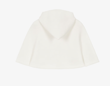 Load image into Gallery viewer, PAZ RODRIGUEZ Ivory Merino Wool Knit Baby Cape with Hood
