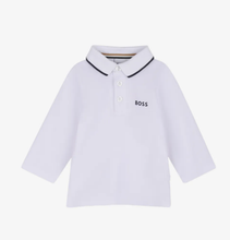 Load image into Gallery viewer, BOSS logo-print long-sleeved polo shirt
