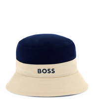 Load image into Gallery viewer, BOSS logo-print reversible bucket hat
