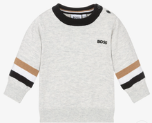 Load image into Gallery viewer, HUGO BOSS Baby Boys Grey Cotton &amp; Wool Sweater
