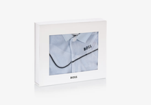 Load image into Gallery viewer, BOSS Baby Boys Pale Blue Velour Babygrow
