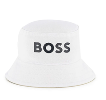 Load image into Gallery viewer, BOSS logo-print reversible bucket hat
