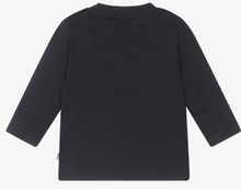 Load image into Gallery viewer, HUGO BOSS Boys Navy Blue Cotton Top
