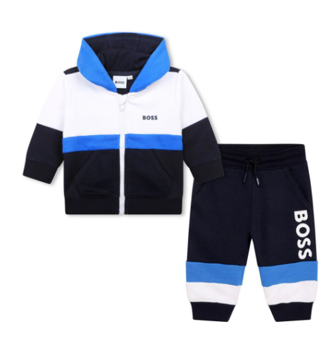 HUGO BOSS Baby Boys Blue & White Cotton Tracksuit