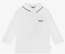 Load image into Gallery viewer, HUGO BOSS Baby Boys White Cotton Polo Shirt
