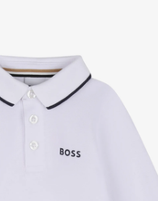 Load image into Gallery viewer, BOSS logo-print long-sleeved polo shirt
