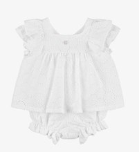 Load image into Gallery viewer, PATACHOU Baby Girls White Cotton Shorts Set
