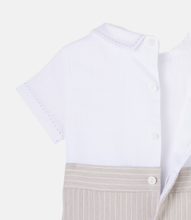 Load image into Gallery viewer, PATACHOU striped contrast romper

