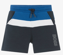 Load image into Gallery viewer, HUGO BOSS Baby Boys Navy Blue Cotton Shorts
