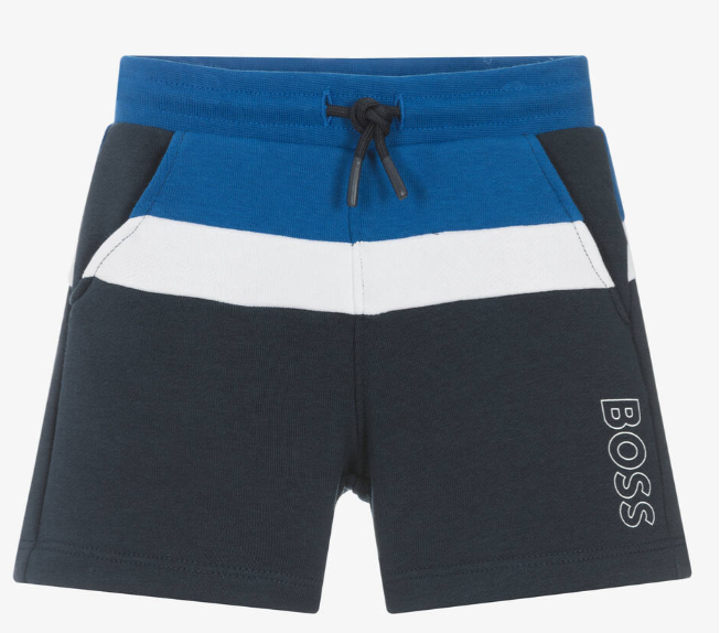 HUGO BOSS Baby Boys Navy Blue Cotton Shorts