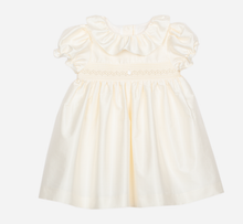 Load image into Gallery viewer, PATACHOU Beige dress with a ruffled collar
