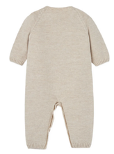 Load image into Gallery viewer, PAZ RODRIGUEZ Boys Beige Wool Knit Festive Babygrow
